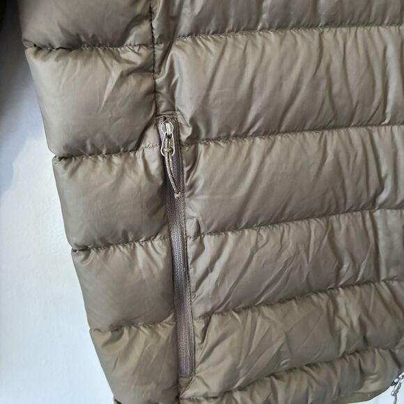 Eddie Bauer Men Down Puffer Jacket Medium Green Full Zip Quilted Lightweight - Picture 5 of 16